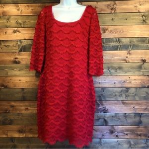 Long sleeve red dress